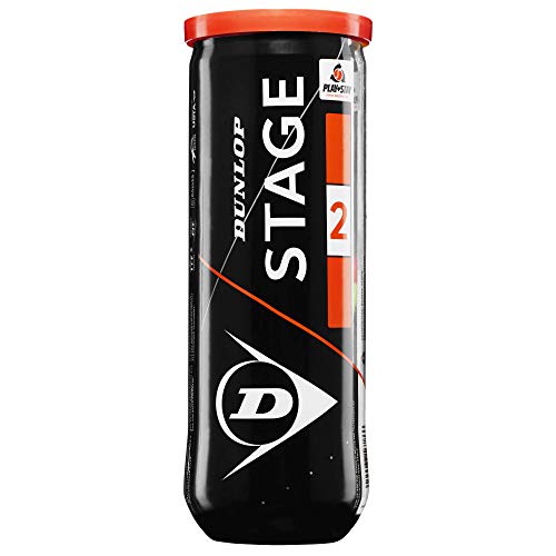 Dunlop Tennisball Stage 2 Orange - für Anfänger & Kinder im Mittelfeld (1x3er Dose) von DUNLOP