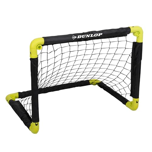 Dunlop Fußballtor - Klappbar Fußballtore für Kinder - Schnelle Montage - 55 x 44 x 44 cm - Schwarz/Gelb von DUNLOP