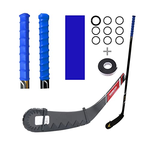 DUTYBOD 2 Stück Hockeyschläger-Klingenschutz und Eishockey-Klebeband, rutschfeste Schrumpfschlauch, mehrfarbig, für Eishockey-Training und Übungshilfe für Erwachsene und Jugendliche (blau) von DUTYBOD