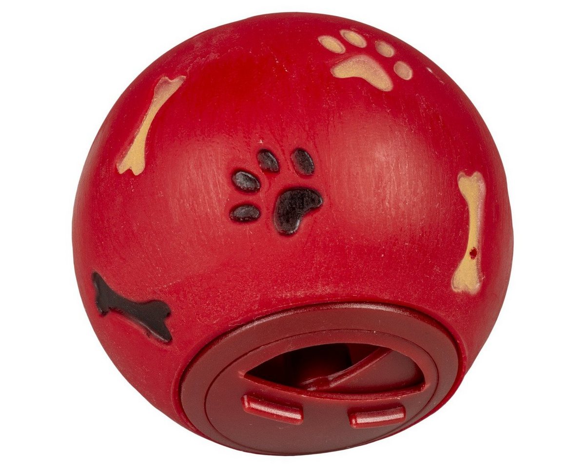 DUVO+ Spielknochen Hundespielzeug Vinyl Leckerliball rot von DUVO+