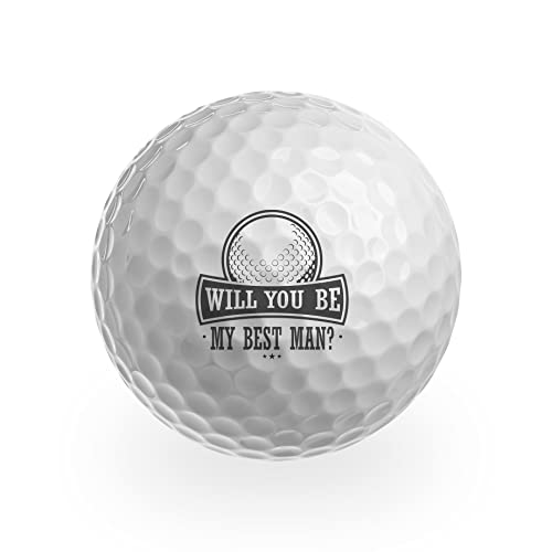 3 x Golfbälle – Will You Be My Best Man? Groomsman Reveal Golf-Fan Sport Hochzeit Trauzeugen Freund Männer Geschenk #GB0036 von DV DESIGN