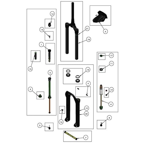 Dvo Cable Guide Kit & D1 Screw One Size von DVO