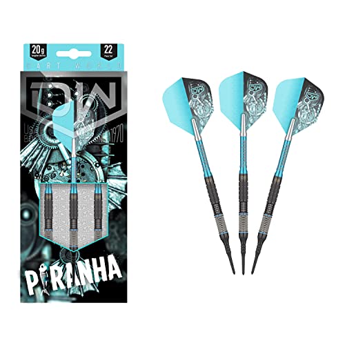 DW Piranha Dartpfeile, 20 g, 90 % weich, 11 Spitzen, präzise ausbalanciert, präzise und langlebig, perfekt für Profi- und Freizeitspieler von DW