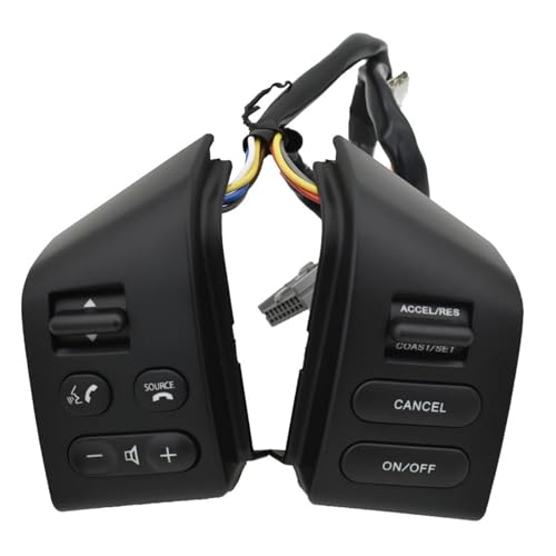 , für Nissan, für Sylphy Old 2005-2016 Links + Rechts + Kabel Lenkradsteuerungstaste Lautstärke Telefontastenschalter (Farbe: Schwarz) von DWEIAN