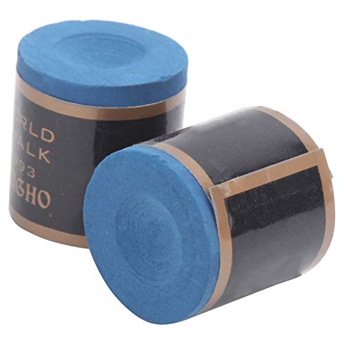 DWENGWUN 2 Stück Billard-Queue-Spitzen Kreide | rutschfeste Billardtisch-Kreide für präzises Schießen | Unverzichtbares Billardzubehör-Set (Blue) von DWENGWUN