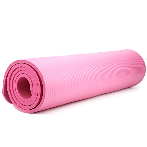 NBR Yoga-Pad, erweiterte rutschfeste Matte, multifunktionales Fitness-Übungskissen für Yoga, Bodybuilding und Outdoor-Aktivitäten, Lila (Pink 183 * 61 * 1) von DWENGWUN