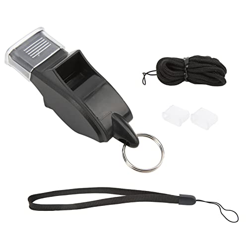 PLASTIC SPORTS WHISTLE LARGE CRISP SOUND WITH LANYARD FOR REFEREE TRAINING SURVIVAL SCHOOL von DWENGWUN