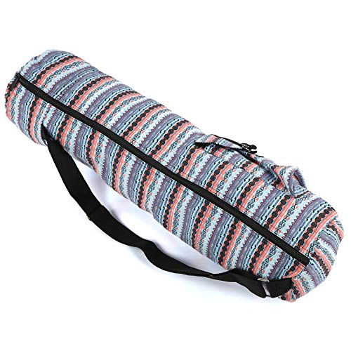 Yoga Shoulder Bag Portable Exercise Mat Storage Pouch Adjustable Strap (Blue) von DWENGWUN