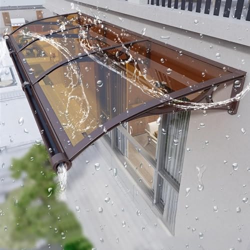DWSSX Vordach für Haustür Überdachung Pultvordach Balkon Türüberdachung Polycarbonat Aluminium Schutzdach Terrasse für haustür Aluminiumlegierung Durchscheinendes Vordach (Size : 100x130cm) von DWSSX