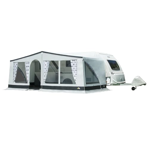 DWT Wohnwagen Vorzelt Easy Winner, Reisezelt für Wohnwagen, leichtes Reisezelt mit herausnehmbaren Seitenwänden, Größe:Gr. 11 Umlaufmaß 851-880 cm von DWT