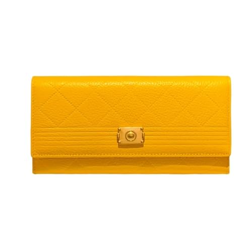 DXFBHWWS Geldklammern Damenhandtaschen Geldbörsen Echtleder Geldbörsen Hochzeitsfeier Abendtaschen Kartenetuis(Color:Yellow) von DXFBHWWS