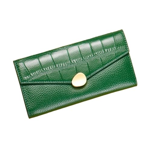 DXFBHWWS Handtaschen Damen Geldklammern Geldbörsen Portemonnaies Kartenetuis aus echtem Leder Geld-Organizer(Color:Green) von DXFBHWWS