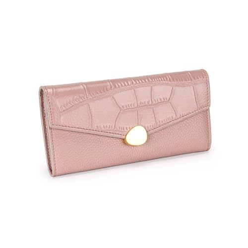 DXFBHWWS Handtaschen Damen Geldklammern Geldbörsen Portemonnaies Kartenetuis aus echtem Leder Geld-Organizer(Color:Pink) von DXFBHWWS