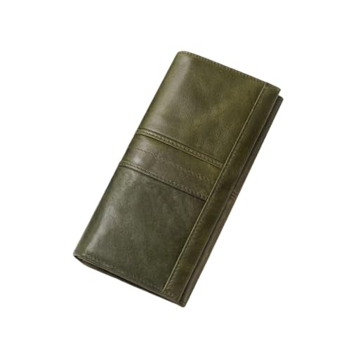 DXFBHWWS Handtaschen Geld-Organizer Geldklammern for Damen Geldbörsen Brieftaschen Kartenetuis aus echtem Leder(Color:Green) von DXFBHWWS