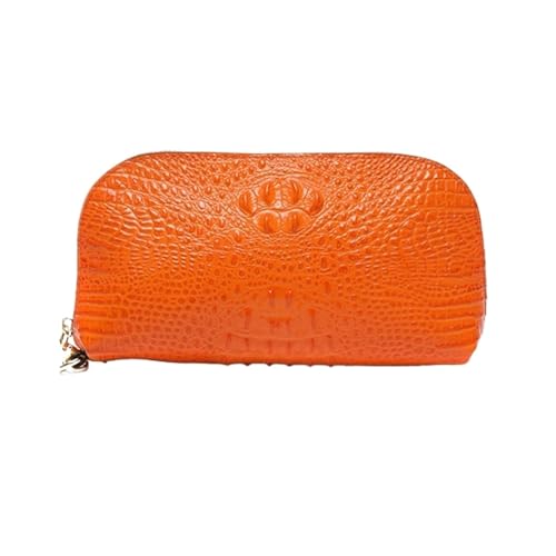 DXFBHWWS Handtaschen aus echtem Leder, Geld-Organizer, Damen-Geldbörsen, Geldscheinklammern, Kartenetuis, Geldbörsen, Hochzeit, Party, Abendtaschen (Color : Orange) von DXFBHWWS