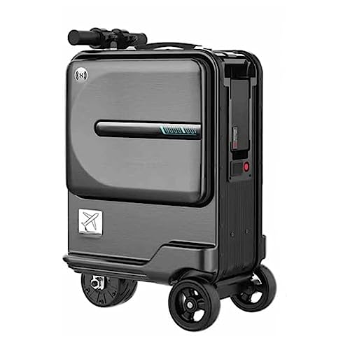 DXZENBO Elektrisches Fahrradgepäck, intelligenter fahrbarer Koffer, intelligenter Sensor-LED, multifunktionaler USB-Handgepäck-Boarding-Koffer von DXZENBO