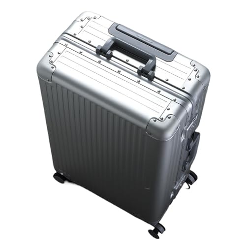 DXZENBO Koffer Vollaluminium-Magnesiumlegierung Trolley-Koffer Universal-Rollenkoffer Aluminiumrahmen Tragbarer Koffer Passwortfeld für Geschäftsreisen von DXZENBO