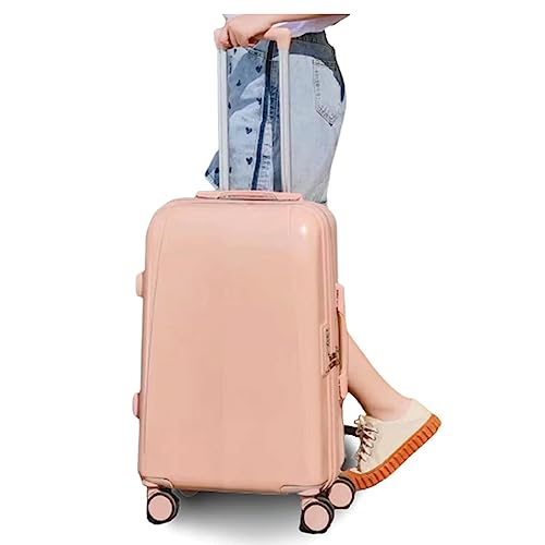 DXZENBO Koffer mit Rollen, großes Fassungsvermögen, Handgepäck, Verstellbarer Trolley-Koffer, eingebettetes Gepäck mit Zahlenschloss von DXZENBO