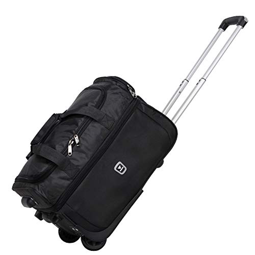DXZENBO Roll-Reisetasche, Handgepäck, Trolley-Tasche mit Rollen, leicht, über Nacht, Teleskoprahmen, doppelter Komfort von DXZENBO