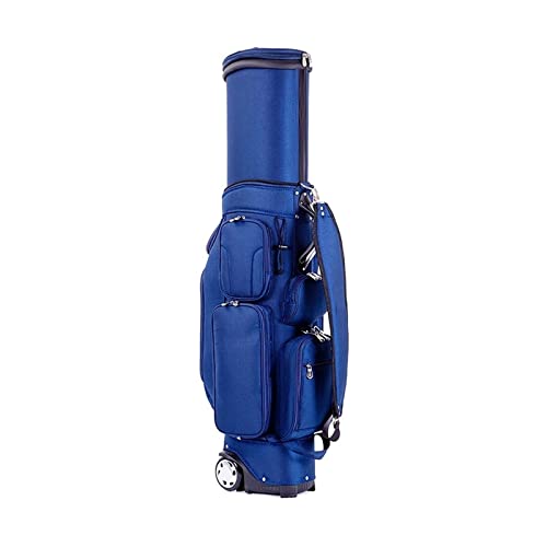 Tragbare, leichte Golfschläger-Cart-Taschen, Golfschläger-Tragetaschen, Golf-Standtaschen für Männer und Frauen, Golfausrüstung (Farbe: Blau) Vision von DYBHSD