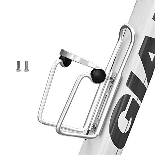 DYQ Fahrrad-Flaschenhalter MTB Fahrrad-Wasser-Flaschen-Halter-Aluminium-Legierung Mountain Bike Bottle Can Cage Halter Fahrrad Wasser trinkt Cup Zu (Color : Silver) von DYQ