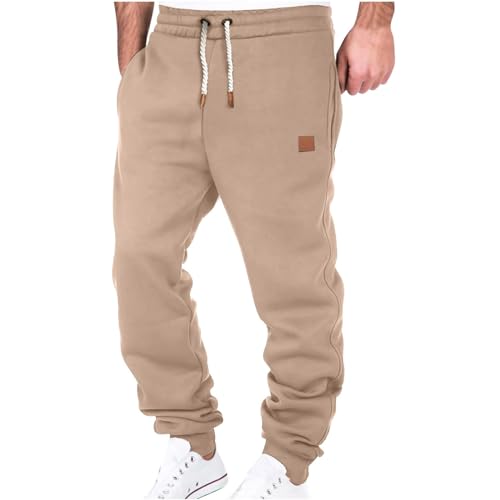 DYhxuan Herren Hose Chino Cargo Hose Freizeithose Baumwolle Sporthose Casual Jogginghose Elastische Taille mit Kordelzug Sweatpants Herren mit Taschen Black Friday Angebote 2023 AB Wann Blitzangebote von DYhxuan