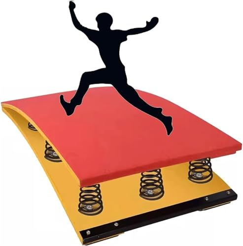 Gebogenes Sprungbrett, tragbares gebogenes Gymnastik-Sprungbrett mit Aufprallschutzmatten, für Kunst-Sprungbrett für Erwachsene, Teenager oder Kinder von DZDZXQG