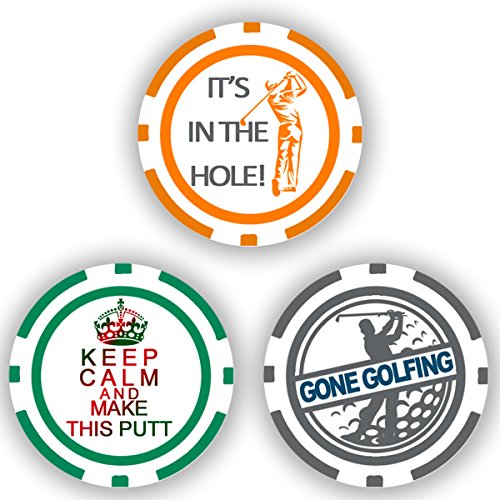 Da Vinci Golf Ball Marker Poker Chip Collection, 11,5 Gramm Chips, 3-Pack-A von Da Vinci