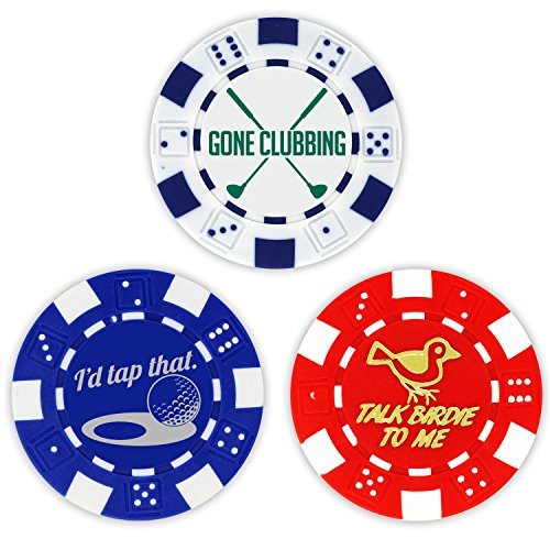 Golf Ball Marker Poker Chip Collection, 11,5 Gramm Chips, 3-Pack von DA VINCI