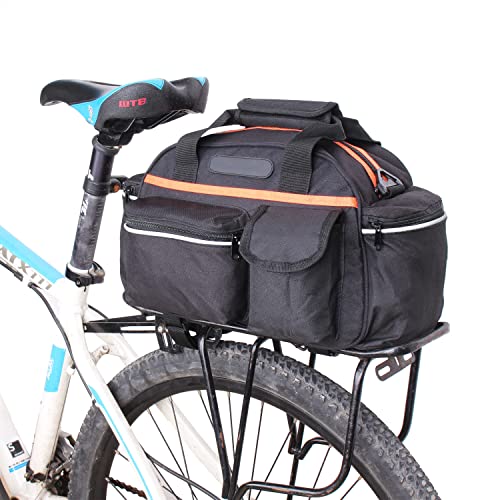 Fahrrad Gepäckträgertasche, 14L Fahrradtaschen für Gepäckträger Tasche mit Reflektierend, Fahrrad Sitz Multifunktionale Fahrradtasche mit Verstellbarer Schultergurt für Pendlerreisen im Freien von DaMohony
