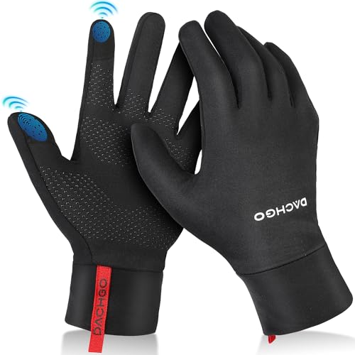 Dachgo Touchscreen-Laufhandschuhe, leichte Thermohandschuhe, Innenfutter, warme Handschuhe für kaltes Wetter für Männer und Frauen, perfekt zum Radfahren, Laufen, Autofahren, Wandern, Wandern, Sport, von Dachgo
