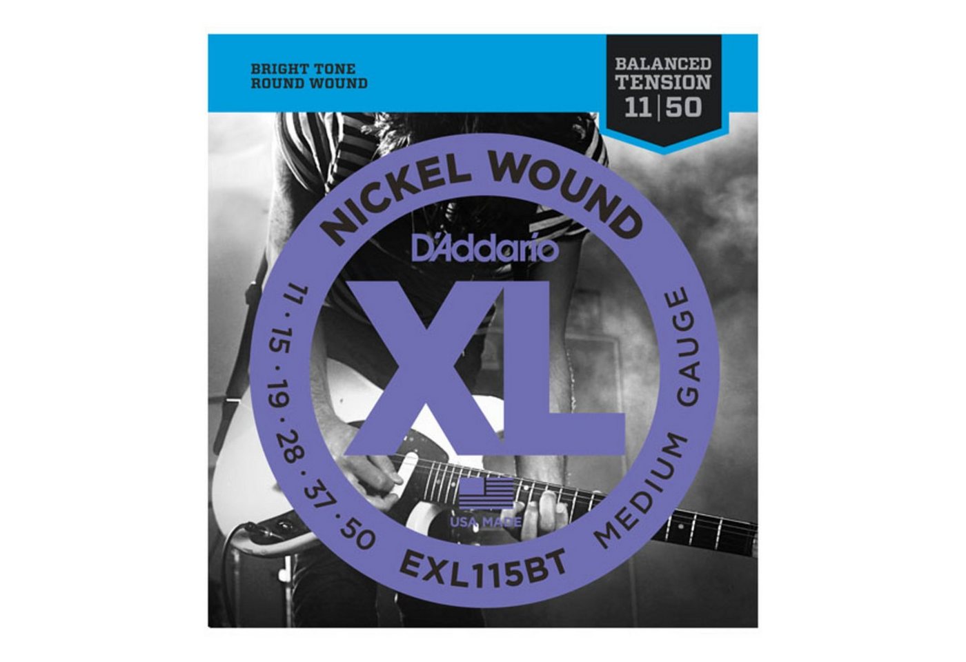 Daddario Saiten, EXL115BT 11-50 Balanced Tension Nickel Wound - E-Gitarrensaiten von Daddario