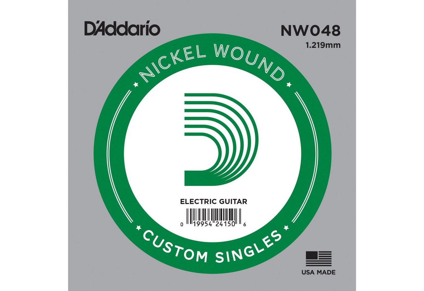 Daddario Saiten, NW048 Nickel Wound Einzelsaite - Einzelsaite für Gitarren von Daddario