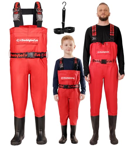 DaddyGoFish Chest Waders for Kids and Adults, Fishing and Hunting Waders with a Pocket and a Wader Hanger von DaddyGoFish