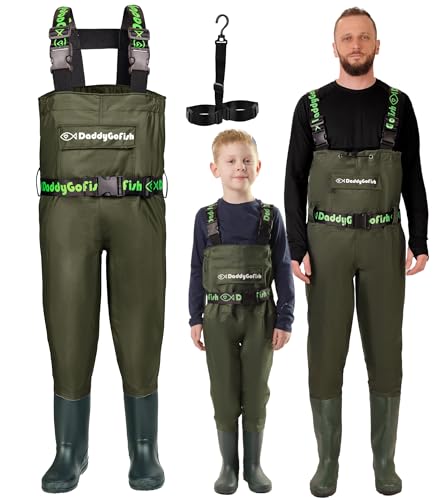 DaddyGoFish Chest Wader for Kids and Adults, Fishing and Hunting Waders with a Pocket and a Wader Hanger von DaddyGoFish