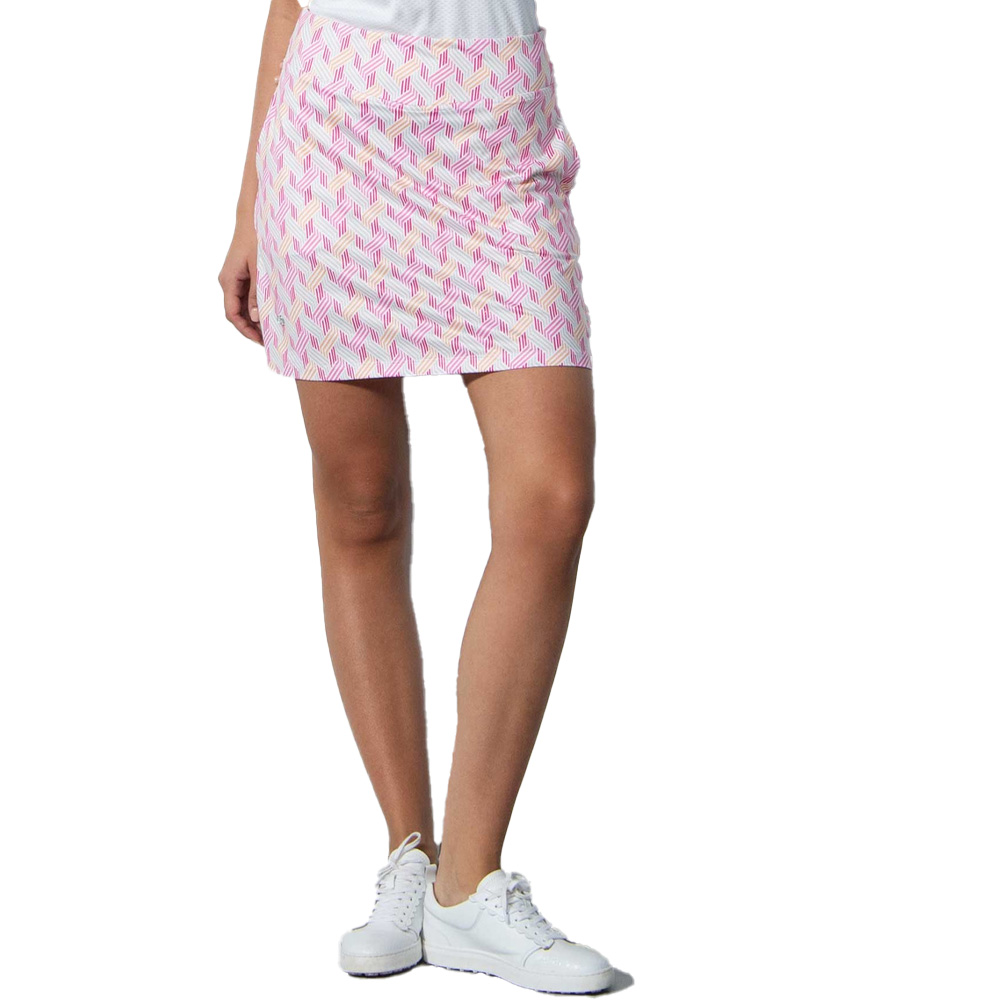 'Daily Golf Neapel Damen Rock Skort 50cm pink gemustert' von Daily Sports