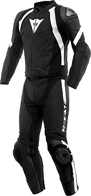 Dainese Avro 4, Lederkombi 2tlg. - Matt-Schwarz/Matt-Schwarz/Weiß - 56 von Dainese