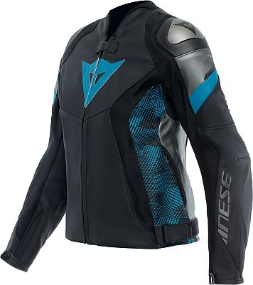 Dainese Avro 5, Lederjacke Damen - Schwarz/Türkis/Dunkelgrau - 44 von Dainese