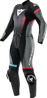 Dainese Fulminea, Lederkombi 2tlg. Damen - Schwarz/Grau/Pink - 46 von Dainese