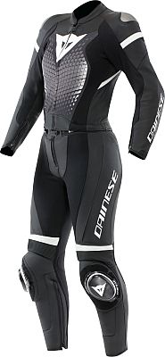 Dainese Fulminea, Lederkombi 2tlg. Damen - Schwarz/Grau/Weiß - Lang 56 von Dainese