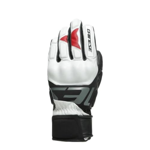 Dainese Men's HP Gloves Handschuhe Ski, Snowboard, Wasserdicht, echtes Leder, Protektoren, Lily-White/Stretch-Limo, Small von Dainese