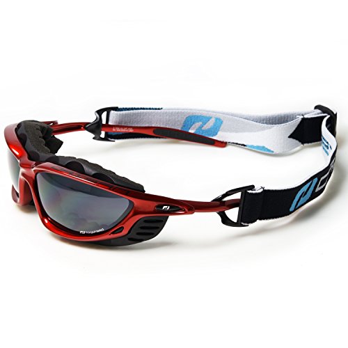 Daisan Alpin Gletscherbrille Sportbrille mit Band rot von Daisan