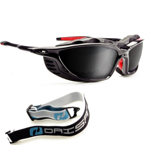 Daisan Alpin Gletscherbrille Sportbrille mit Band schwarz von Daisan