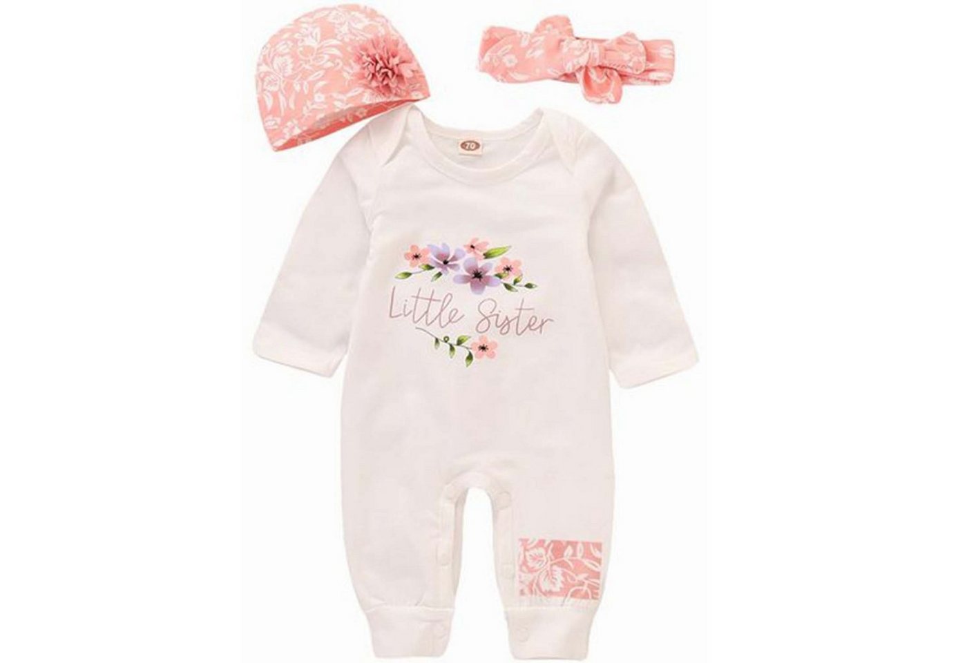Daisred Schlafoverall Baby Overall Strampler Pyjama Baumwolle Schlafanzug von Daisred