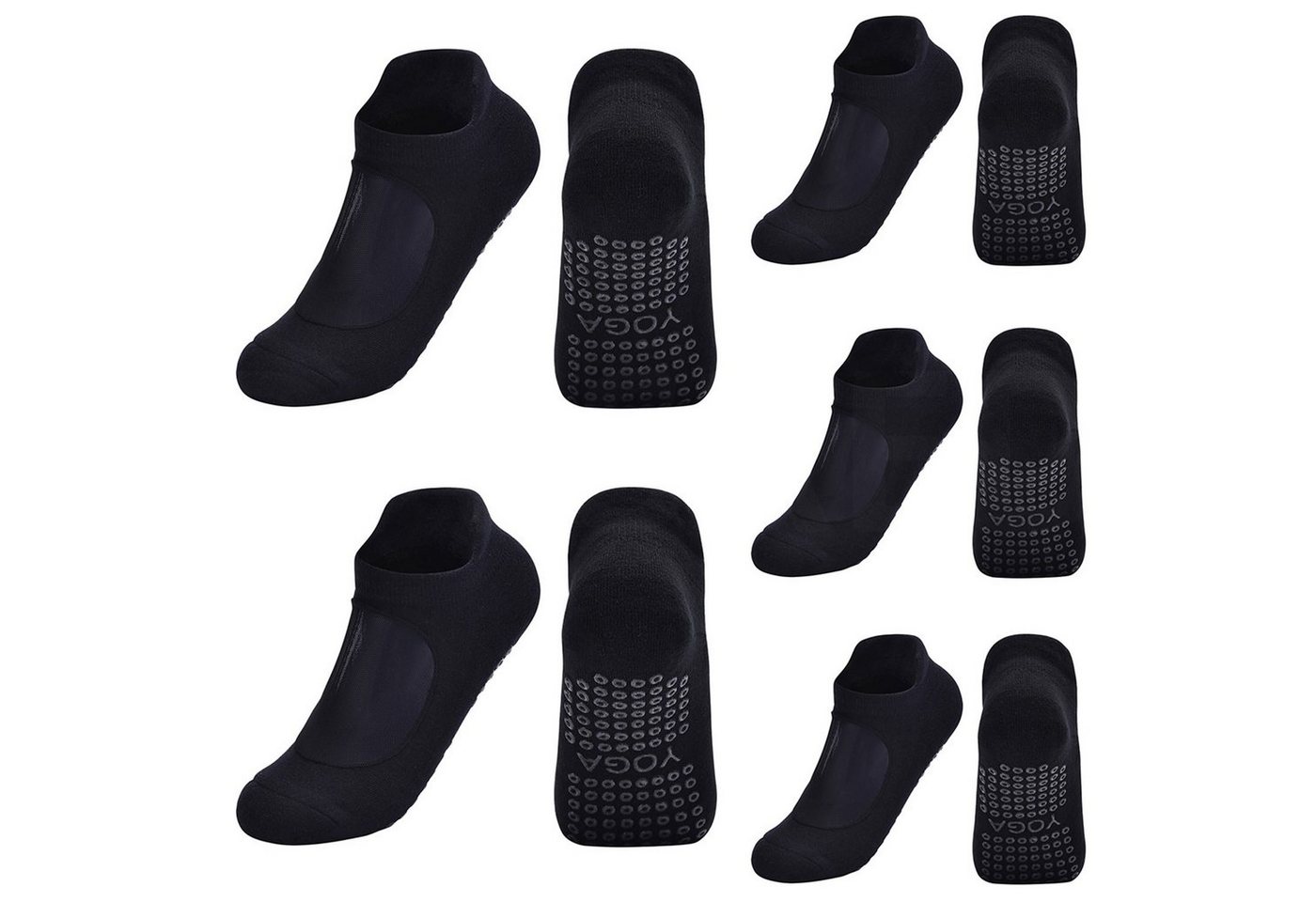 Daisred Socken Yoga Socken Damen Antirutschsocken Fitness Sportsocken 5 Paare von Daisred
