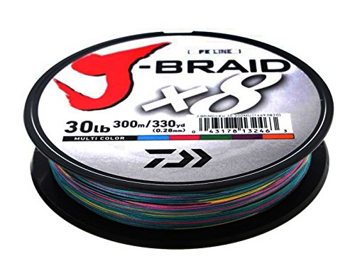 Daiwa J-Braid X8 0,13mm 8,5Kg 300m Multicolor Geflochtene Schnur von Daiwa