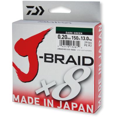 Daiwa J-Braid X8 chartreuse 0.42mm 46.5kg 300m von Daiwa