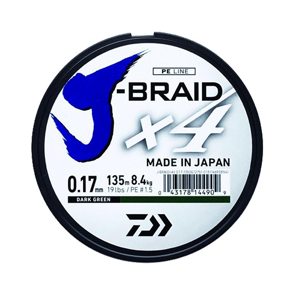Daiwa J-braid 4 1500 M Mehrfarbig 0.290 mm von Daiwa