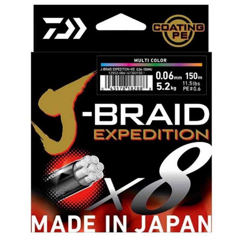 Daiwa J´braid Exp X8 300 M Braided Line Durchsichtig 0.180 mm von Daiwa