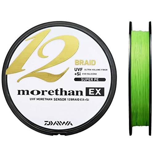 Daiwa Spinnschnur zum Raubfischangeln EX+SI Morethan 12 Braid Schnur, Durchmesser/Tragkraft:0.10mm / 7.3kg von Daiwa